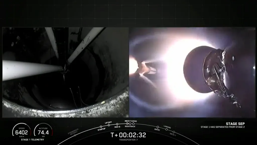 SpaceX skróciło dyszę silnika drugiego stopnia Falcona 9